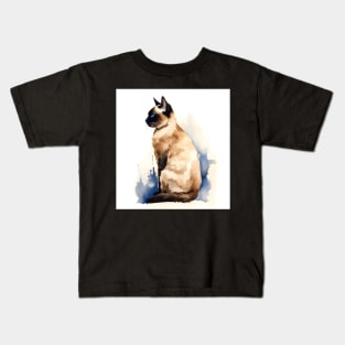 Watercolour effect Siamese Cat Kids T-Shirt